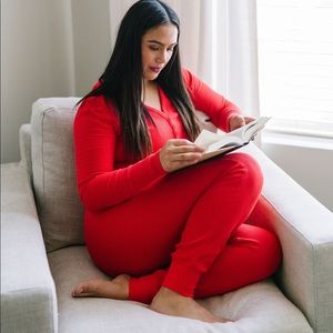 ZYIA Red Don’t Wake Me Thermal Jogger Pants